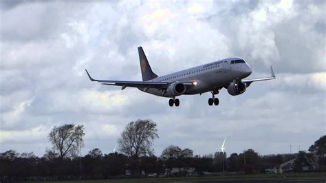 Lufthansa Regional Erj D Aebo Landing At Amsterdam Schiphol Airport