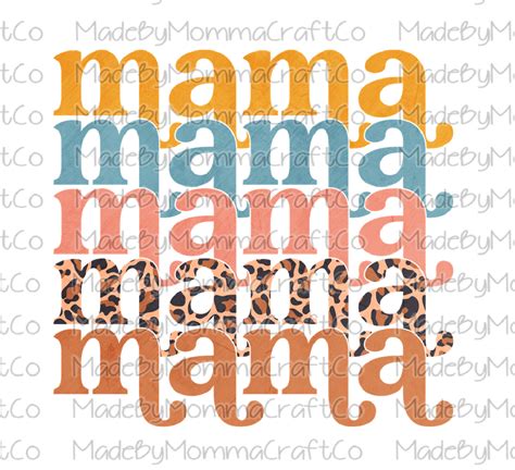 Mama Stacked Cheat Clear Waterslide™ Or White Cast Sticker Made By