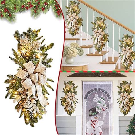 Staryop Artificial Christmas Swags Pre Lit Christmas Swag Wreath