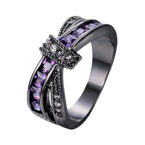 Black Wedding Rings Female - jenniemarieweddings