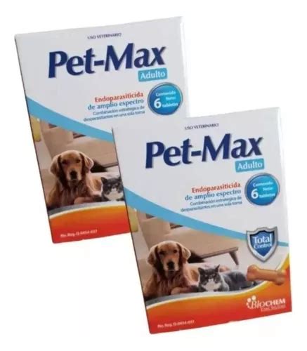 Desparasitante Para Perro Y Gato 12 Tabletas Pet Max Adulto Cuotas