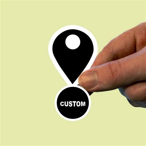 Custom Pin Drop Location Stickerpersonalized Travel - Etsy