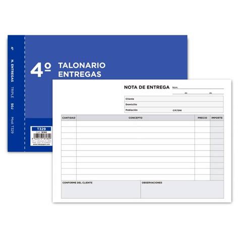 Talonario Liderpapel Entregas Cuarto Original Y Copias T