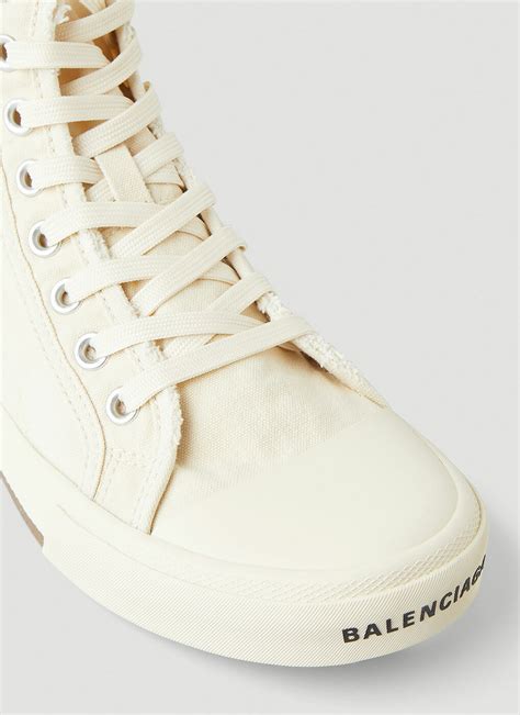 Paris High Top Sneakers In White Balenciaga