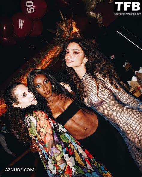 Emily Ratajkowski Sexy Seen Flaunting Her Hot Figure Wearing A Revealing Dress At A Birthday