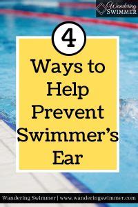 4 Ways to Prevent Swimmer’s Ear - Wandering Swimmer