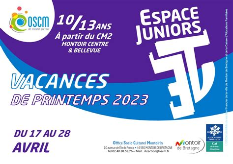 Calaméo Planning Vacances Avril Juniors