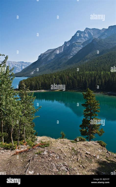 Two Jack Lake Banff National Park Alberta Canada Stock Photo Alamy