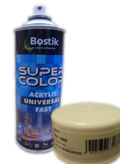 Lakier W Sprayu Bostik Super Color Acrylic Universal Fast Ml Bia Y