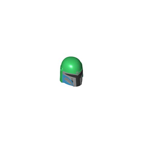 LEGO Green Helmet With Sides Holes With Mandalorian Female Tribe