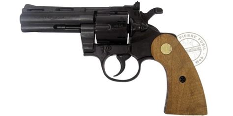 Revolver D Alarme Kimar Python Crosse Bois Jpf Finition Noir