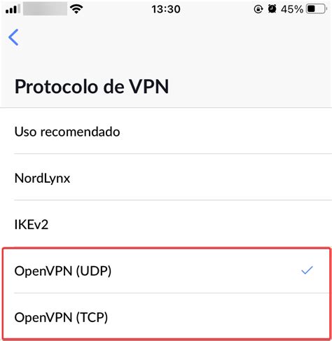 Como Mudar O Protocolo Para OpenVPN UDP Ou TCP IOS NordVPN Criou