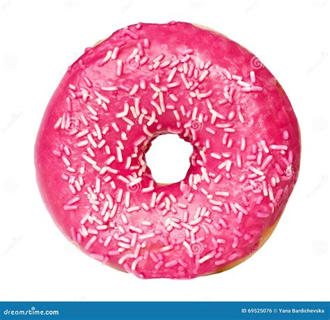 Pink Donut Isolated Stock Photo Image Of Diet Colorful 69525076