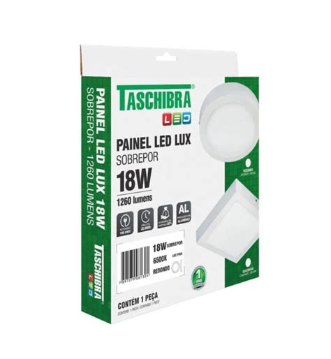 PAINEL DE LED LUX QUADRADO SOBREPOR 18W 6500K LUZ FRIA 21X21CM