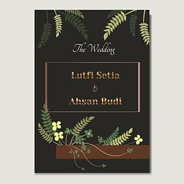 Leaves Border Wedding Invitation Png Vector Psd And Clipart With