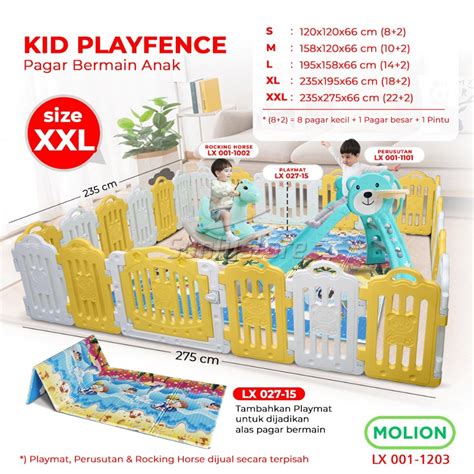 Jual MOLION Pagar Bayi Babyfence Mainan Anak SET Balita Baby Fence ...