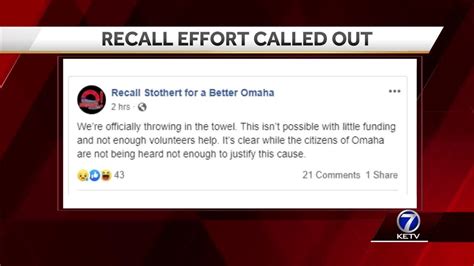 Organizers Of Effort To Recall Omaha Mayor Jean Stothert Throwing In