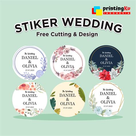 Jual Sticker Wedding Stiker Nikah Souvenir Nikah Sticker Bulat Segel