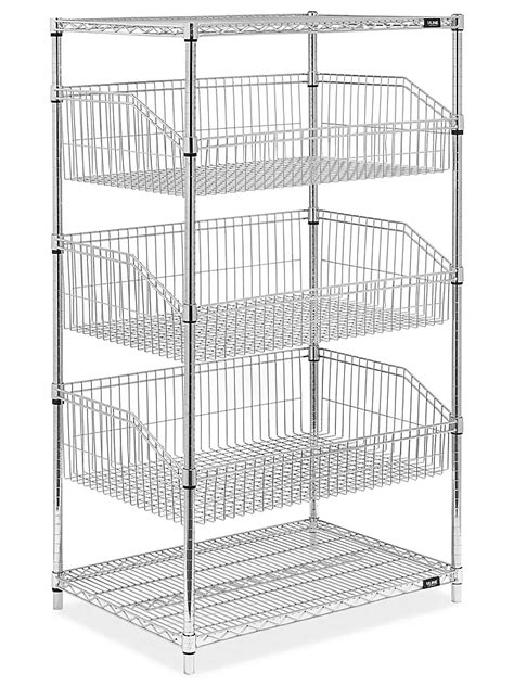 Wire Basket Shelving 36 X 24 X 63 H 6217 Uline