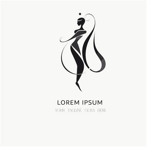 Diseño de logotipo de belleza para el cabello para salón de belleza