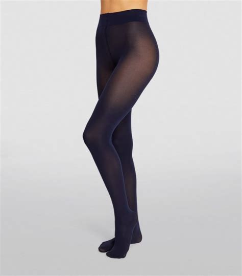 Womens Wolford Navy Velvet De Luxe Comfort Tights Harrods