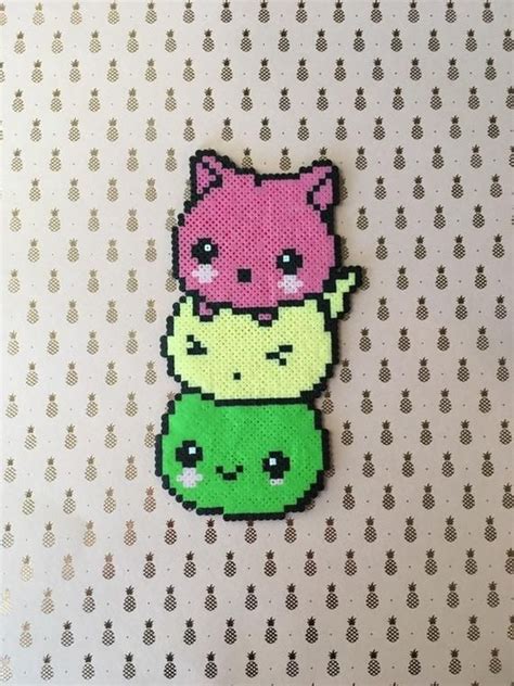 Kawaii Cat Dango Perler Bead Sprite Bead Sprite Perler Bead Patterns