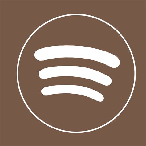 Cute Brown Neutral Dark Academia App Icon For Spotify Music On Your