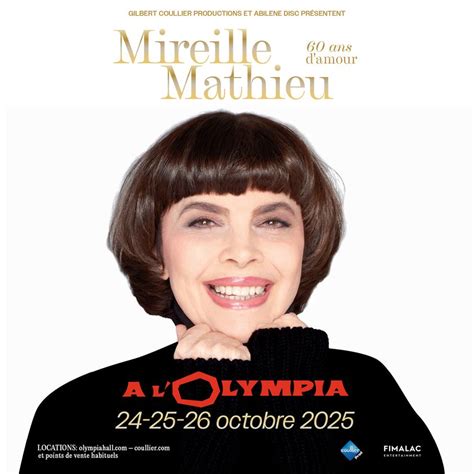 Billets Mireille Mathieu Paris Olympia Du Octobre Infos