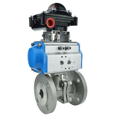 Pneumatic Actuated Stainless Steel Economy Flanged Pn Ball Valve