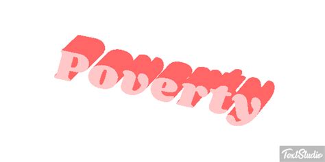 Poverty Word Animated GIF Logo Designs