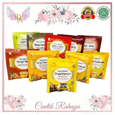 Jual Herbadrink All Varian 1 Box Isi 5 Sachet Minuman Herbal Konimex