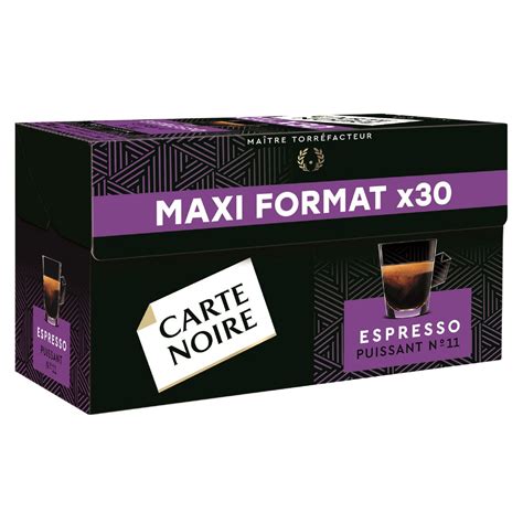 Carte Noire Capsules De Café Expresso Puissant Compatibles Nespresso 30 Capsules 159g Pas Cher