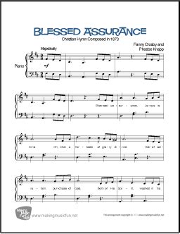 Blessed Assurance | Easy Piano Sheet Music - MakingMusicFun.net