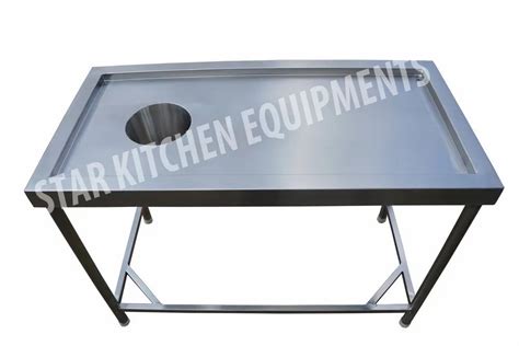 Capacity Kg Soiled Dish Landing Table With Garbage Chute For