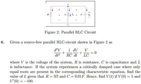 Figure Parallel Rlc Circuit Given A Source Free Parallel Rlc Circuit