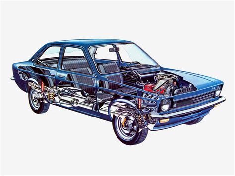 Chevrolet Chevette Cutaway Drawing In High Quality