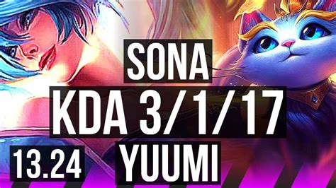 SONA Ashe Vs YUUMI Cait SUP 3 1 17 1000 Games NA Diamond