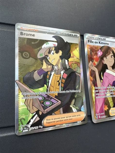 LOT DE 2 cartes Pokémon Dresseur Full Art Brome EV02 Fille En