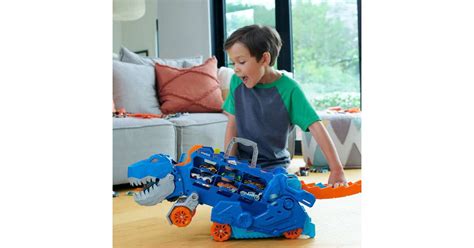 Mattel Hot Wheels City Átalakítható Ultimate Autószállító T Rex játékszett Kék Pepita hu