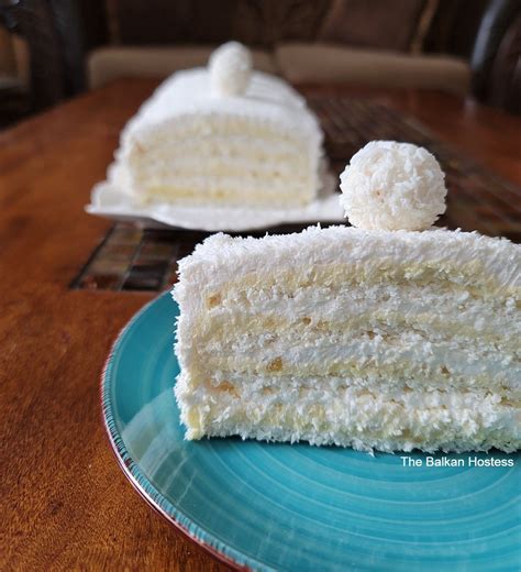 Incredible Rafaelo Torta Raffaello Cake The Balkan Hostess Recipe