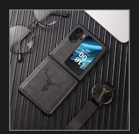 Luxury Genuine Leather Protective Case for OPPO FIND N2 Flip
