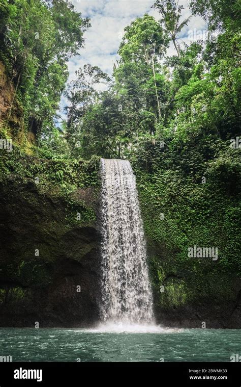 The Beautiful Tibumana Waterfall Air Terjun Tebumana Near Ubud Bali