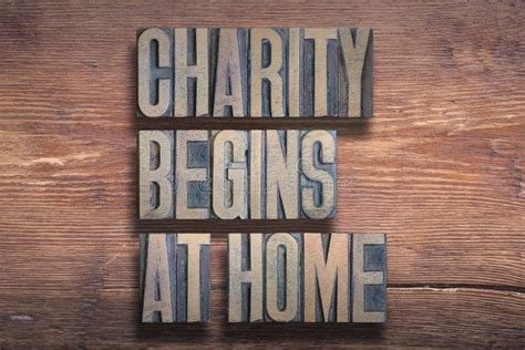 Charity Begins At Home Wood Stock Photo Image Of Care Action 258225296