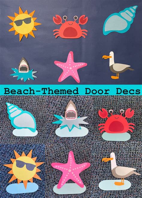 Beach Themed Ra Door Decs Resident Assistant Door Tags Residence