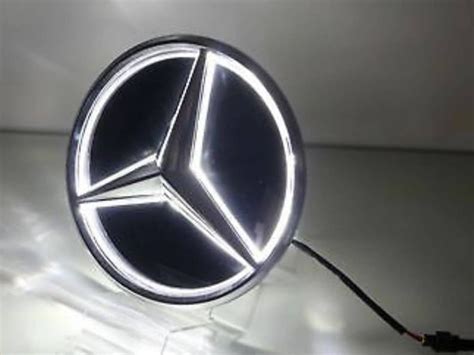 Illuminated LED Light Front Grille Star Emblems Badge Mercedes Etsy