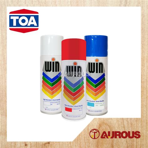 Toa Win Acrylic Lacquer Spray Paint All Purposes Standard Colors 400cc