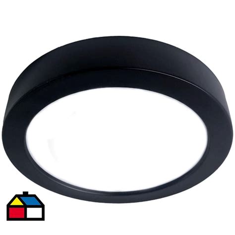 Panel Led Circular W K Negro Sobrepuesto Dimension Cm