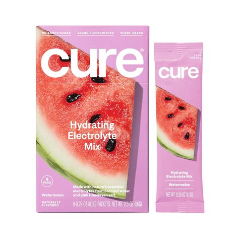 Cure Hydrating Electrolyte Mix Electrolyte Powder For Dehydration Relief Made