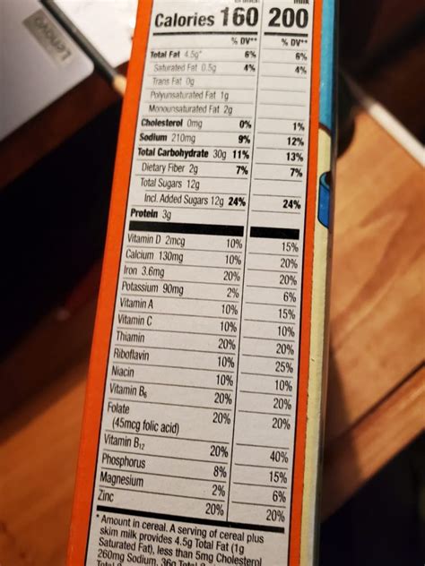 Reeses Puffs Cereal Nutrient List — Renaissance Nutrition Center, Inc.