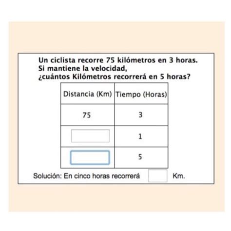 Un Ciclista Recorre 75 Km En Tres Horas Si Mantiene La Velocidad